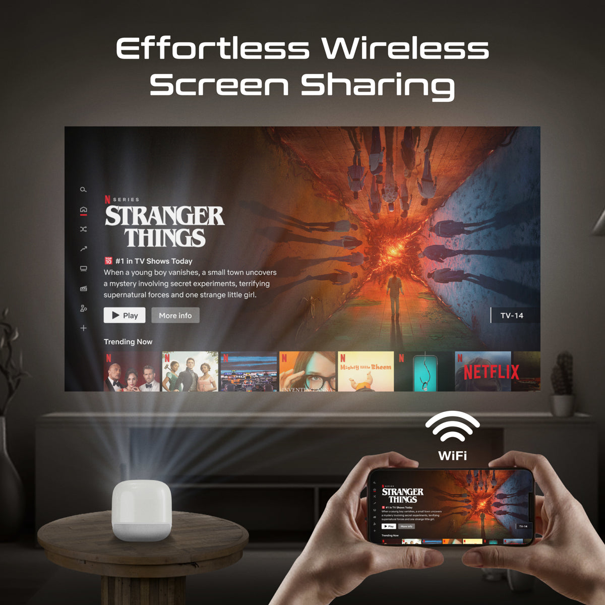 Promate CubeCast-2 4K Ultra-Portable Wireless DLP Projector with Touch Controls (CubeCast-2) 2 Promate CubeCast-2 4K Ultra-Portable Wireless DLP Projector with Touch Controls (CubeCast-2) - Image 2