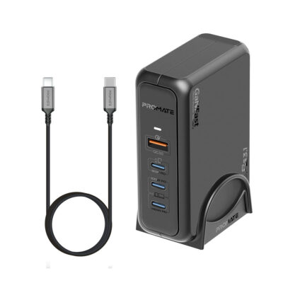 Promate GanPort-140W 140W Super-Speed GaNFast Charging Station, PD 3.1 & QC 3.0, UK (GANPORT-140W.UK)