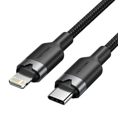 Vention USB 2.0 Type-C Male to Lightning Male 3A Cable 2M Aluminum Alloy