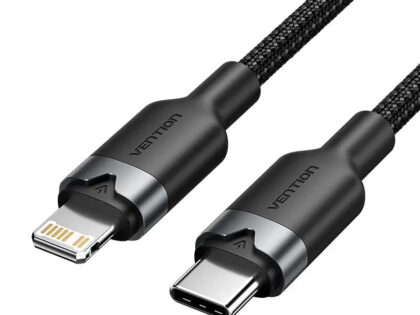 Vention USB 2.0 Type-C Male to Lightning Male 3A Cable 2M Aluminum Alloy