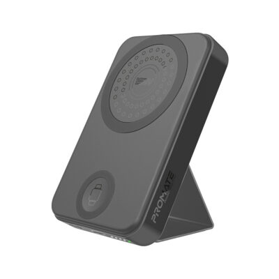 Promate PowerMag-Trio 10000mAh SuperCharge MagSafe Compatible & Apple Watch Wireless Charging Power Bank (PowerMag-Trio.Black)