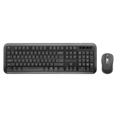 Promate ProCombo-6 Ergonomic Wireless Keyboard & Mouse Combo, USB-A/USB-C Dongle (PROCOMBO-6)