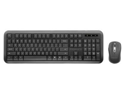 Promate ProCombo-6 Ergonomic Wireless Keyboard & Mouse Combo, USB-A/USB-C Dongle (PROCOMBO-6)