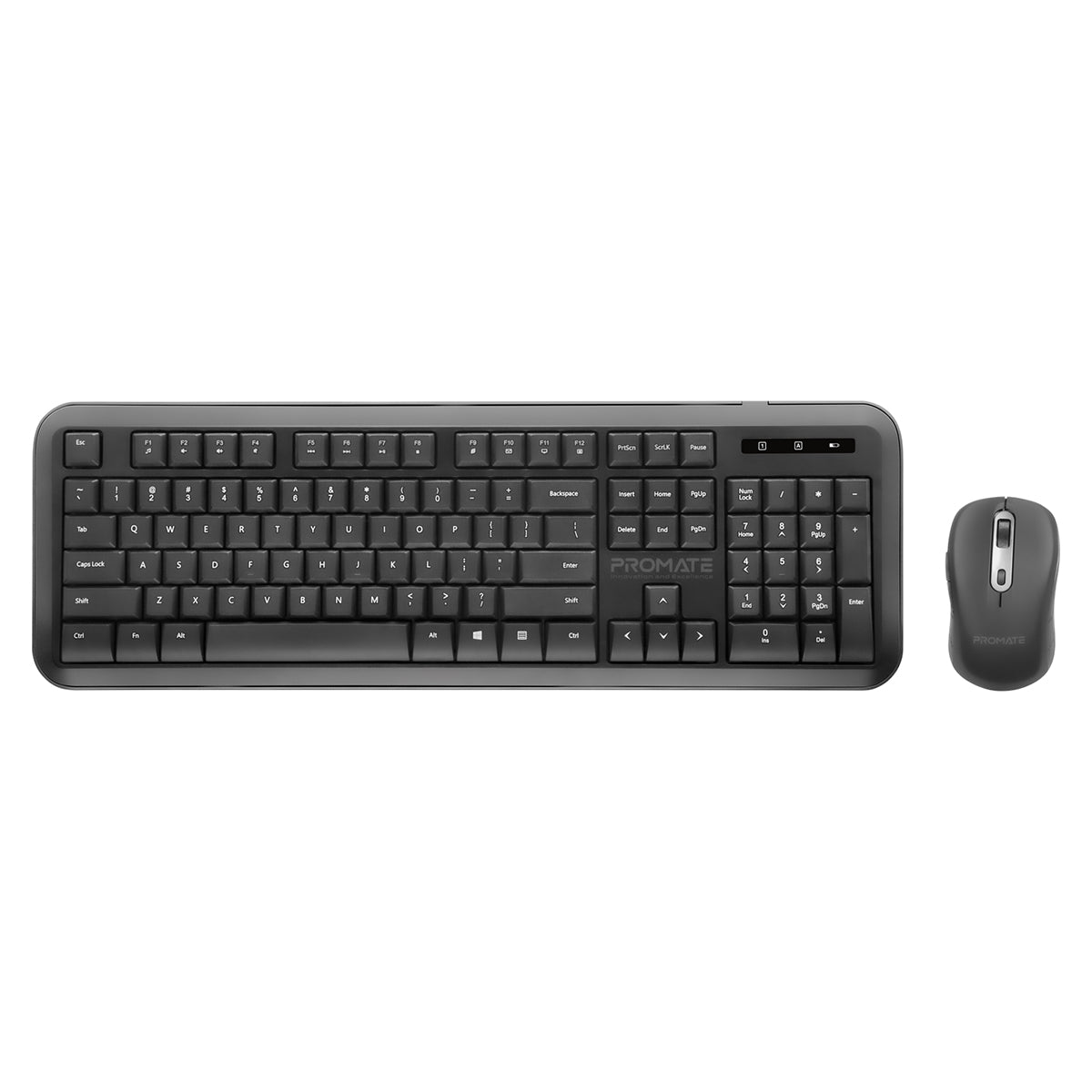 Promate ProCombo-6 Ergonomic Wireless Keyboard & Mouse Combo, USB-A/USB-C Dongle (PROCOMBO-6) 1 Promate ProCombo-6 Ergonomic Wireless Keyboard & Mouse Combo, USB-A/USB-C Dongle (PROCOMBO-6)