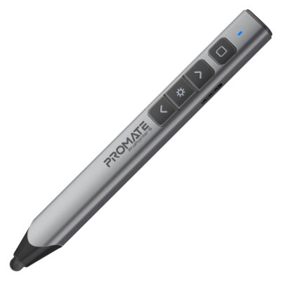 Promate ProPointer-S Universal Wireless Presenter with Stylus Pen, Green Laser (PROPOINTER-S)