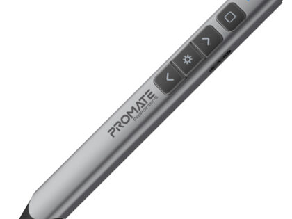 Promate ProPointer-S Universal Wireless Presenter with Stylus Pen, Green Laser (PROPOINTER-S)