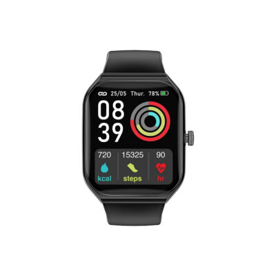 Promate ProWatch-AM19 Fitness Tracker Smartwatch with Bluetooth Calling, IP68, 1.96" AMOLED, Black (PROWATCH-AM19.BLACK)