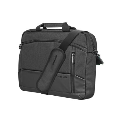 Promate Satchel-MB SleekComfort 15.6" Laptop Messenger Bag, Water Resistant (SATCHEL-MB.BLACK)
