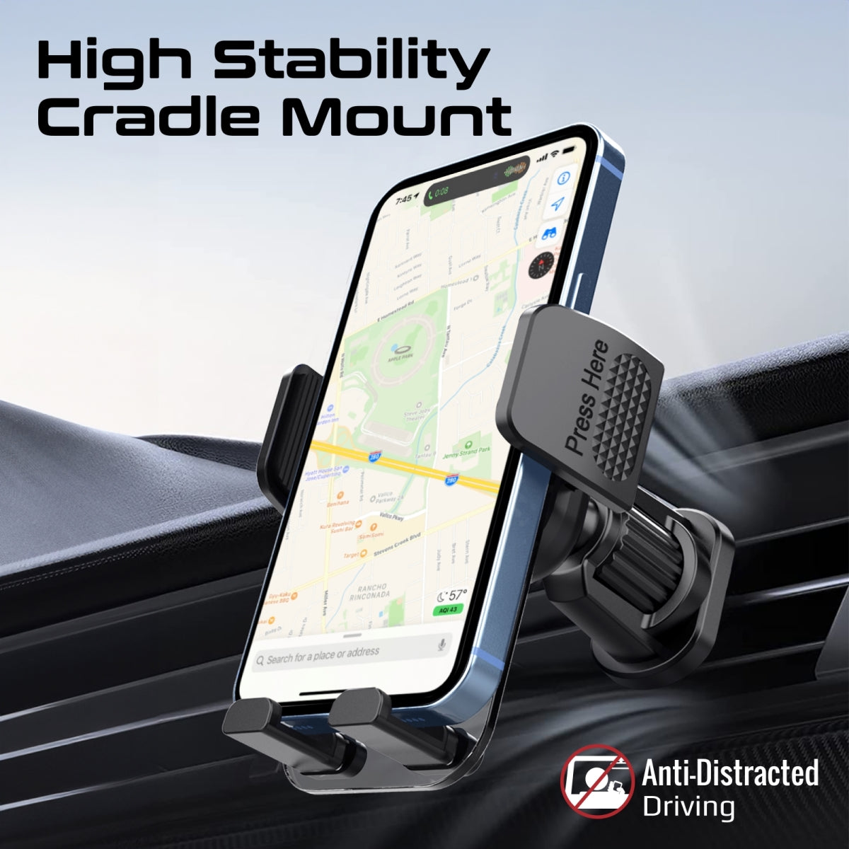 Promate TransHold-ext Transparent Smartphone Cradle Car Mount Kit (TRANSHOLD-EXT) 4 Promate TransHold-ext Transparent Smartphone Cradle Car Mount Kit (TRANSHOLD-EXT) - Image 4