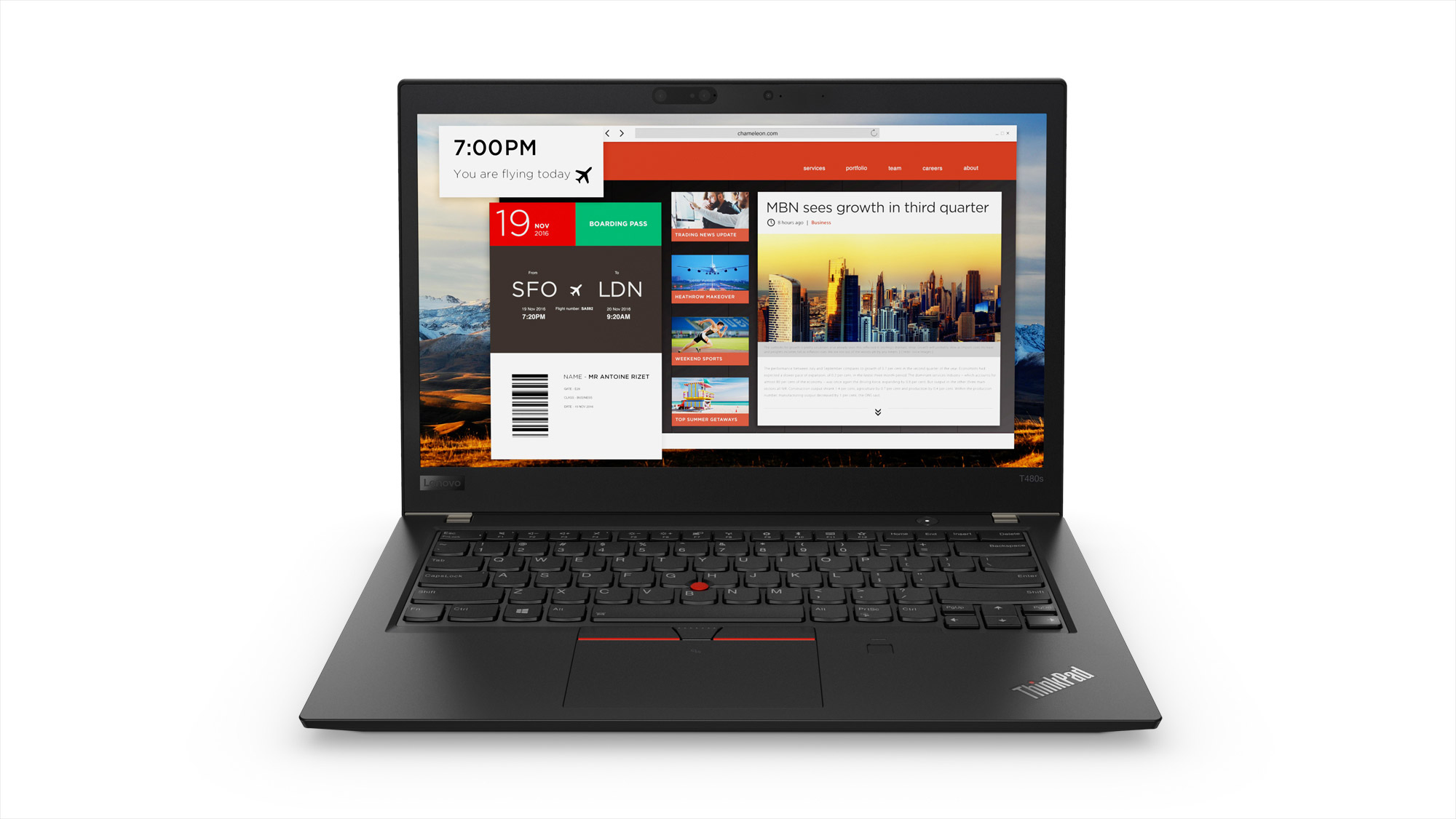 Lenovo ThinkPad T480S Core i7-8th Gen 8GB RAM 256GB SSD 14.0" Touch (Ex-UK) 4 Lenovo ThinkPad T480S Core i7-8th Gen 8GB RAM 256GB SSD 14.0" Touch (Ex-UK) - Image 4
