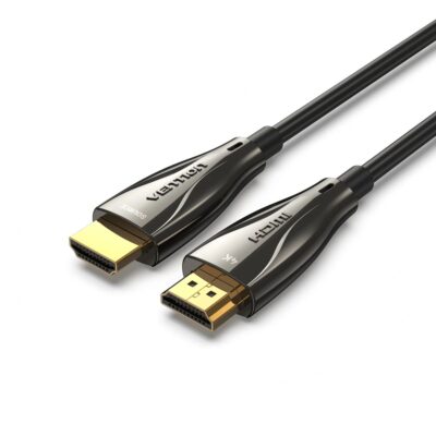 Vention 4K Fiber Optic HDMI Male to Male Cable 30M Black Zinc Alloy