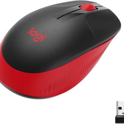 Logitech M190 Full-Size Wireless Mouse - Red