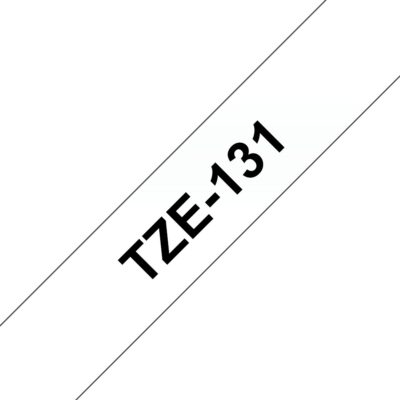 Brother TZ2-131 12mm x 8m Black on Clear Compatible Label Tape