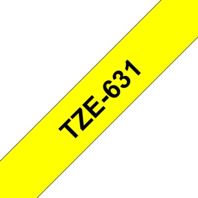Brother TZ2-631 12mm x 8m Black on Yellow Compatible Label Tape