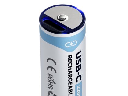 Powerology 1.5V Type-C Rechargeable Lithium-ion AA Battery 3200mWh 2pcs