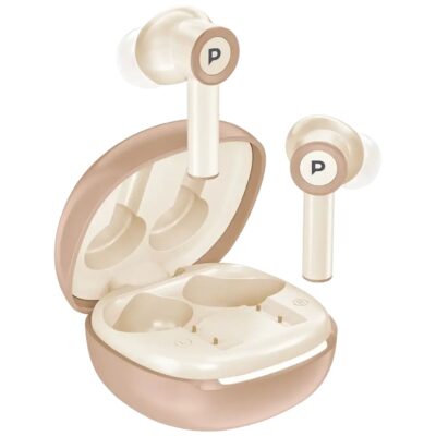 Powerology Saba TWS Earbuds with 3C Fast Charging Dual Mic 5H Playtime Titanium White