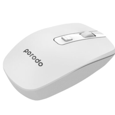 Porodo 2.4G Wireless and Bluetooth Rechargeable Mouse DPI 1600 White