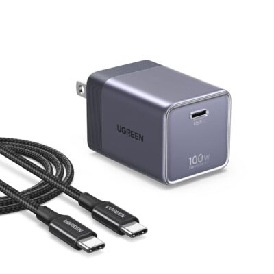 UGREEN X616 100W GaN Fast Charger UK with Retractable USB-C Cable