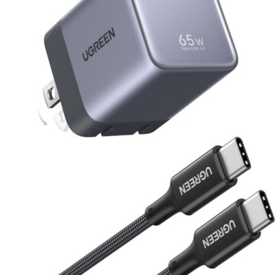 UGREEN X615 65W GaN Fast Charger UK with Retractable USB-C Cable