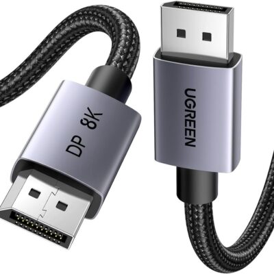UGREEN DP114 DisplayPort 1.4 Male to Male Cable 1.5m 8K Braided Black