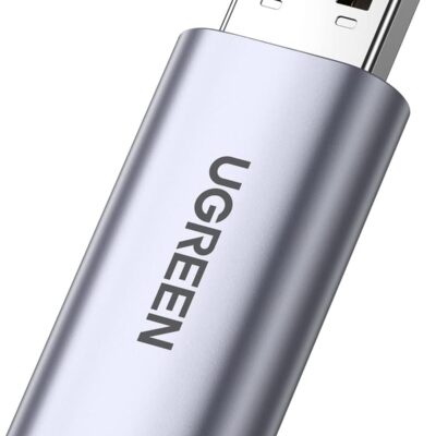 UGREEN CM383 USB-A to 3.5mm Audio Jack External Stereo Sound Adapter Silver