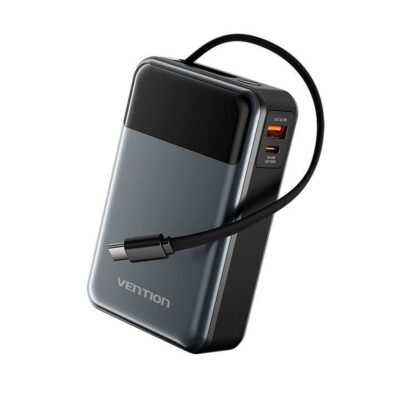 Vention 20000mAh 65W Fast Charging Power Bank Black