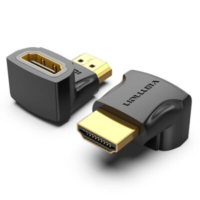 Vention HDMI Male to Female Right Angle 90 Degree Adapter Black