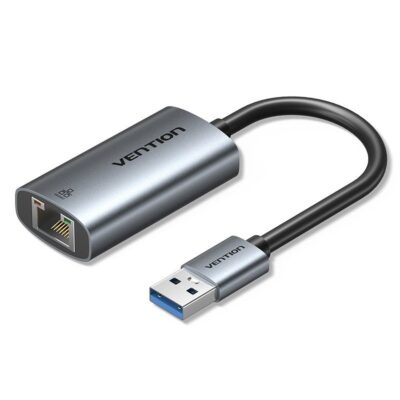 Vention USB-A to Gigabit Ethernet Adapter 0.15M Gray Aluminum Alloy