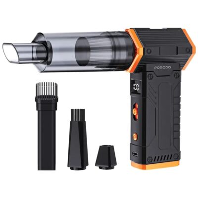 Porodo 2 in 1 Vacuum Cleaner and Air Duster Black Orange