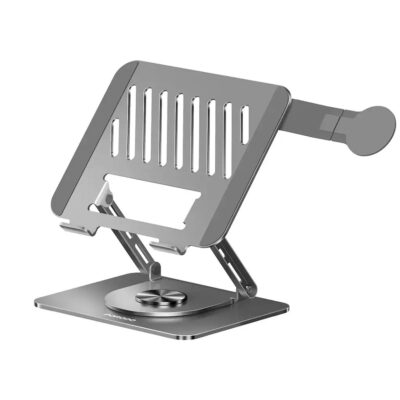 Porodo Foldable Laptop Stand with Magsafe Holder with 360 Rotatable Dark Grey