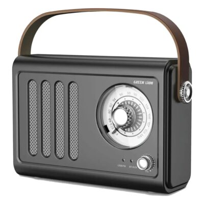 Green Lion Vintage Radio Speaker Black