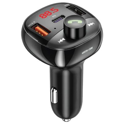 Green Lion Flux Drive FM Transmitter Car Charger PD 30W Black