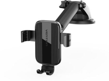 Vention Auto-Clamping Car Phone Mount with Suction Cup Black Square