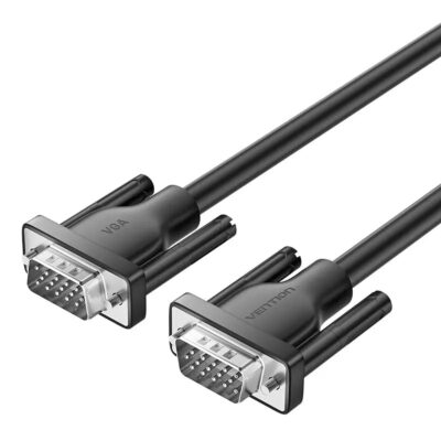 Vention VGA 3+6 Male to Male Cable with Ferrite Cores 3-Meter Black