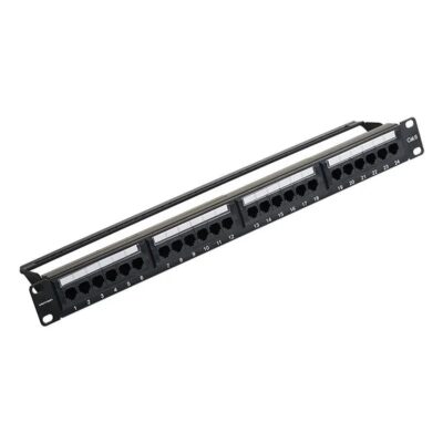 Vention Cat.6 UTP 24 Ports Keystone Patch Panel Black