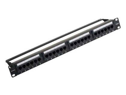 Vention Cat.6 UTP 24 Ports Keystone Patch Panel Black