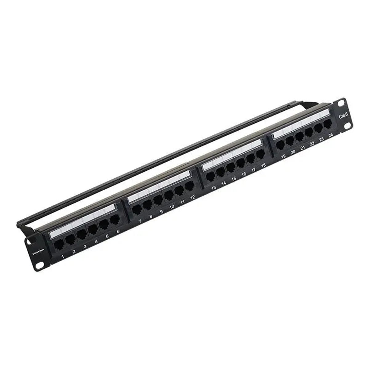 Vention Cat.6 UTP 24 Ports Keystone Patch Panel Black 1 Vention Cat.6 UTP 24 Ports Keystone Patch Panel Black