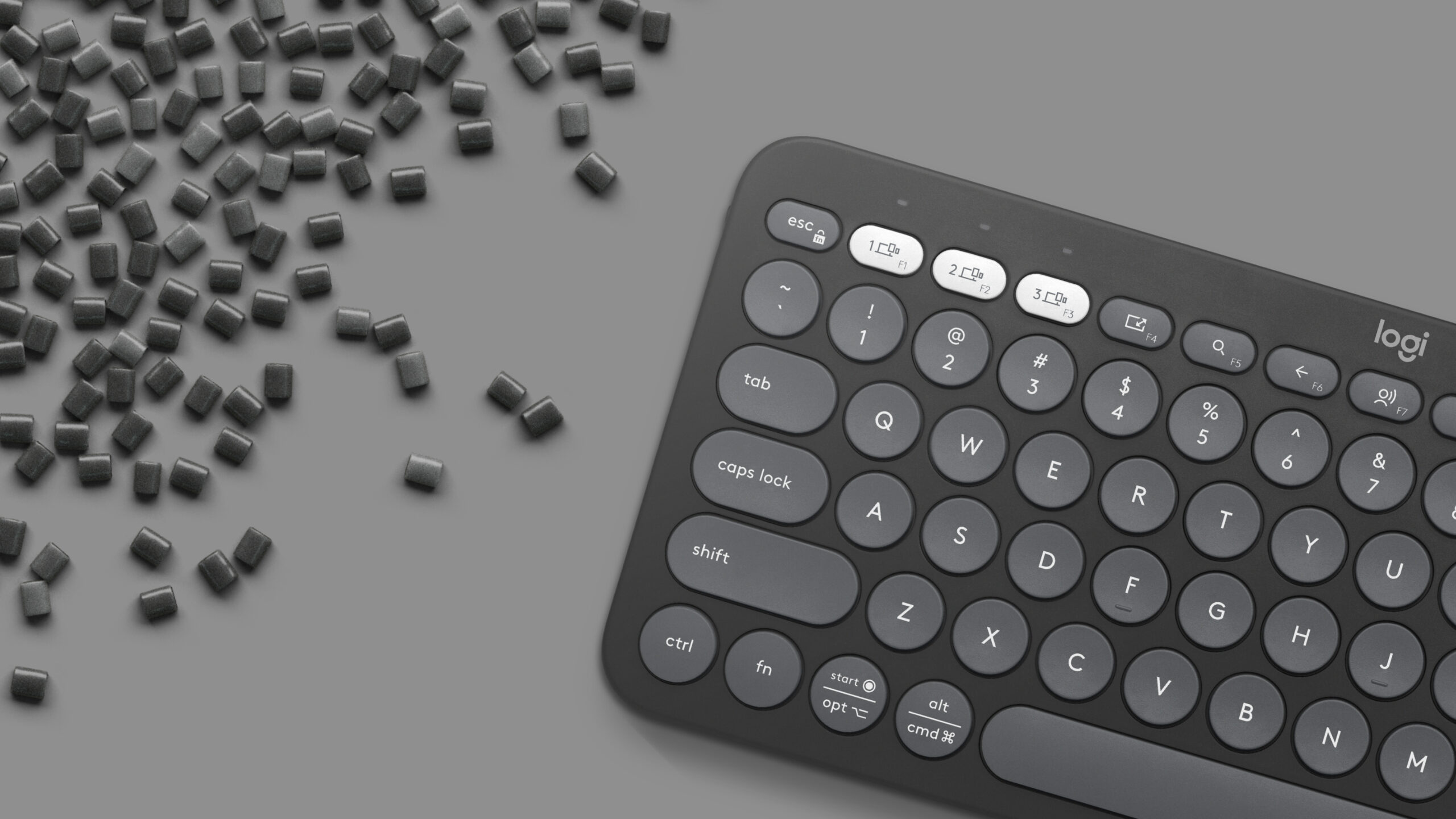 Logitech K380S Multi-Device Bluetooth Keyboard Tonal Graphite (920-011851) 3 Logitech K380S Multi-Device Bluetooth Keyboard Tonal Graphite (920-011851) - Image 3
