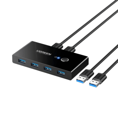 UGREEN US216 2-in-4-out USB 3.0 Sharing Switch Box Black