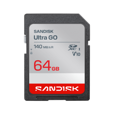 SanDisk 64GB Ultra GO SD UHS-I Card, Up to 140MB/s, for Digital Cameras (SDSDUGN-064G-GN6IN)
