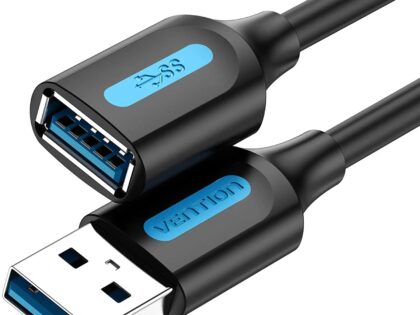 Vention USB 3.0 A Male to A Female Extension Cable 1.5M Black PVC
